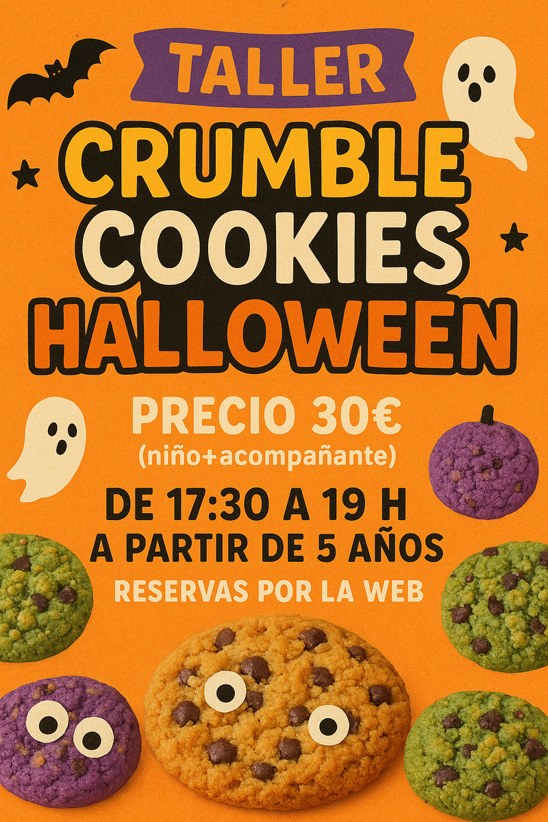 Talleres familiares Crumble Cookies Halloween 2025