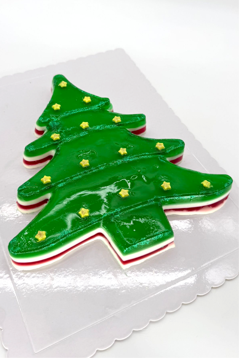 gelatina en forma de arbol