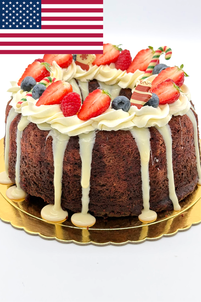 Bundt Cake Red Velvet Navidad