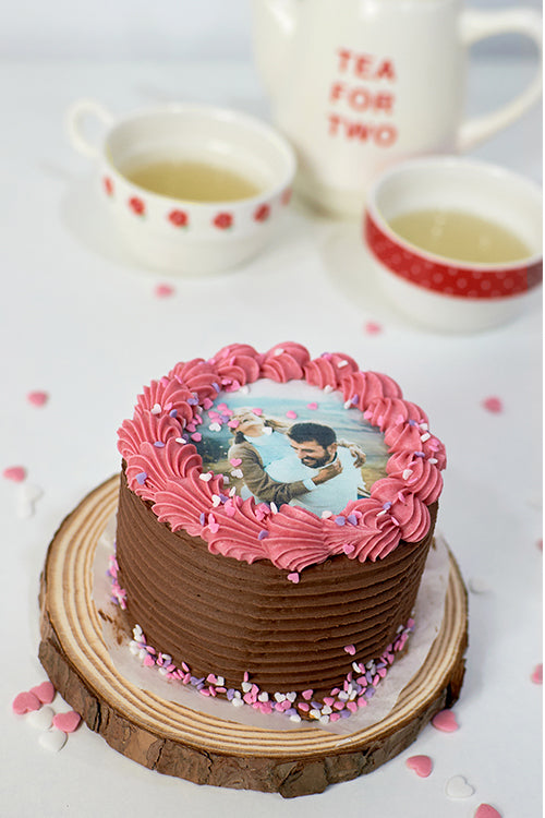 Mini pastel San Valentín con foto