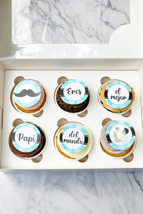 Caja Cupcakes Día del padre con foto personalizada